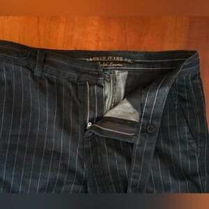 Ralph Lauren Vintage Black Pinstripe Cotton Trousers